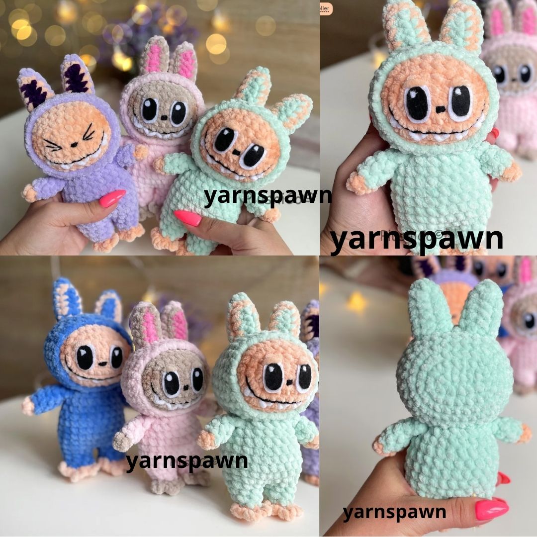 Labubu Amigurumi Crochet Pattern - A Digital PDF Guide for Stuffed Plush Toy | DIY Doll for Beginners