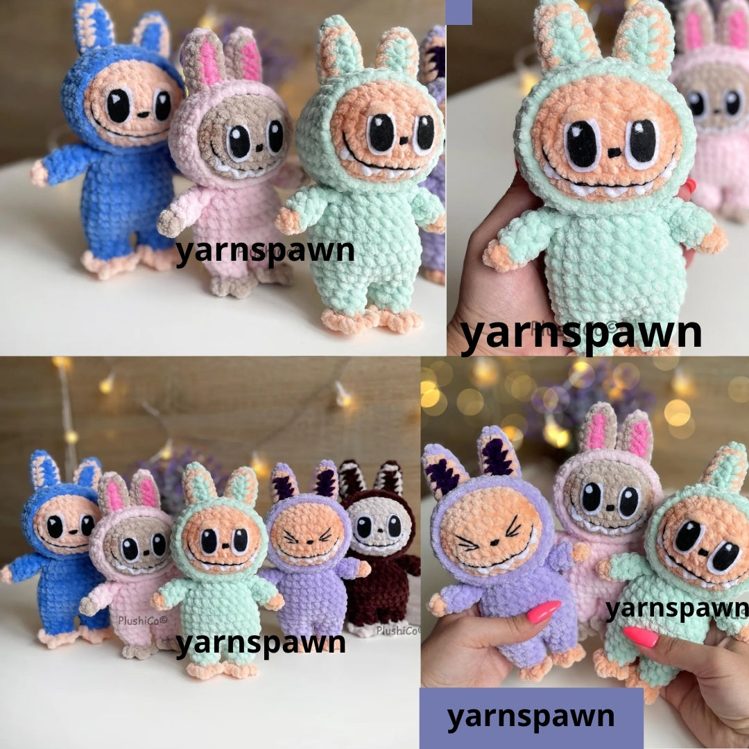 Labubu Amigurumi Crochet Pattern - A Digital PDF Guide for Stuffed Plush Toy | DIY Doll for Beginners