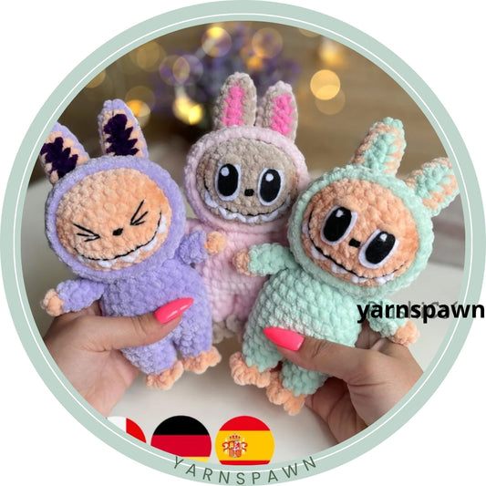 Labubu Amigurumi Crochet Pattern - A Digital PDF Guide for Stuffed Plush Toy | DIY Doll for Beginners